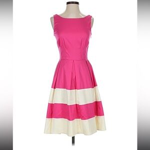 Kate Spade Mandy Colorblock Dress, Pink and White, Size 12